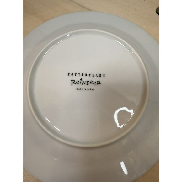 Pottery Barn Playful Reindeer Dishes Comet Vixen Blitzen Cupid 12 Piece 4 Sets - Picture 10 of 15